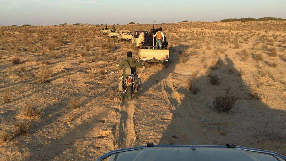 صورة نشرتها صفحة اتحاد قبائل سيناء لعناصر مسلحة تابعة لها