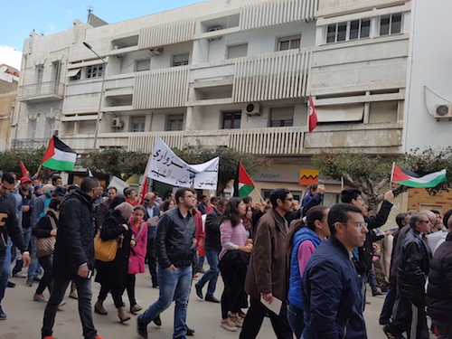 صورة من تظاهرات صفاقس لتكريم الشهيد محمد الزواري (نائلة الحامي/ألترا صوت)