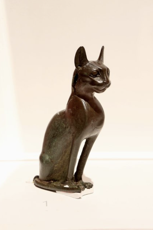 من معرض عن القطط المصرية القديمة في متحف بروكلين (سوزان دي تشيلو/ نيويورك تايمز)