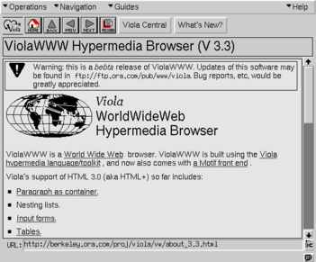 "violawww" هو أول متصفح إنترنت