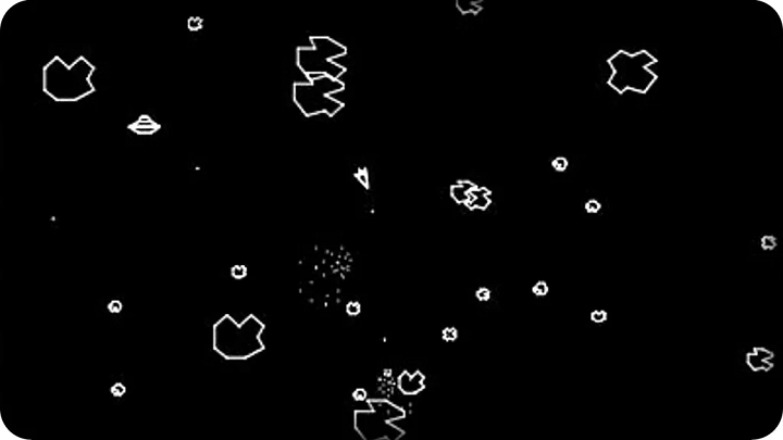  لعبة Asteroids 
