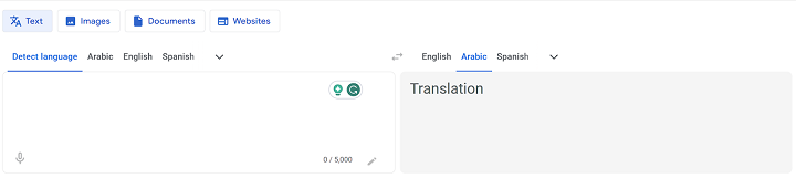 واجهة google translate