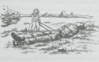 الرسم المرافق لقصة صيد الذئب حيًّا في كتاب القصة للصف الخامس