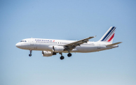 Air France airplane is seen landing