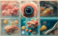 an image that visually represents the intersection of artificial intelligence (AI) and public health