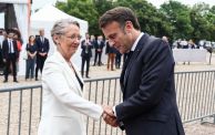 رئيسة الوزراء الفرنسية مع ماكرون