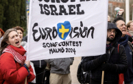 مظاهرة في مالمو تطالب باستبعاد إسرائيل من مسابقة الأغنية الأوروبية