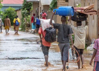جانب من فيضانات التي شهدتها رواندا
