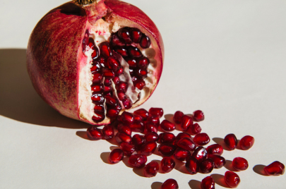 pomegranate on a white background.