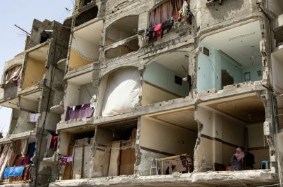مبنى مدمّر في غزة