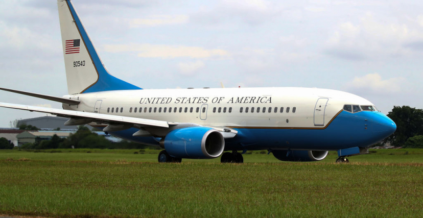 The special aircraft carrying United States House Speaker Pelosi 