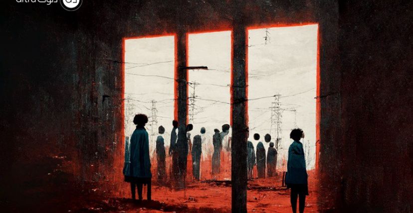 n image that visually represents the connection between societal oppression and the resulting collective depression and hopelessness experienced by affected communities."