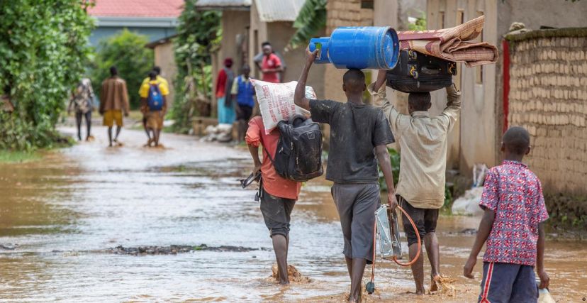 جانب من فيضانات التي شهدتها رواندا