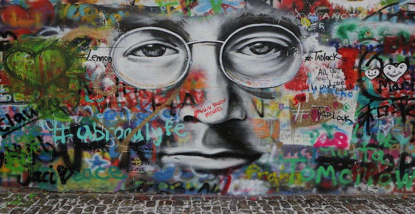 جدارية لـ جون لينون في براغ
