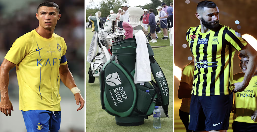رونالدو وبنزيما في فرق سعودية، والسعودية أيضًا هي الأكثر تأثيرًا في لعبة الغولف (الغارديان)