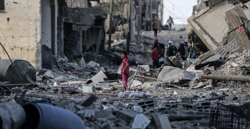 الدمار في حي تل الهوى جنوب غزة