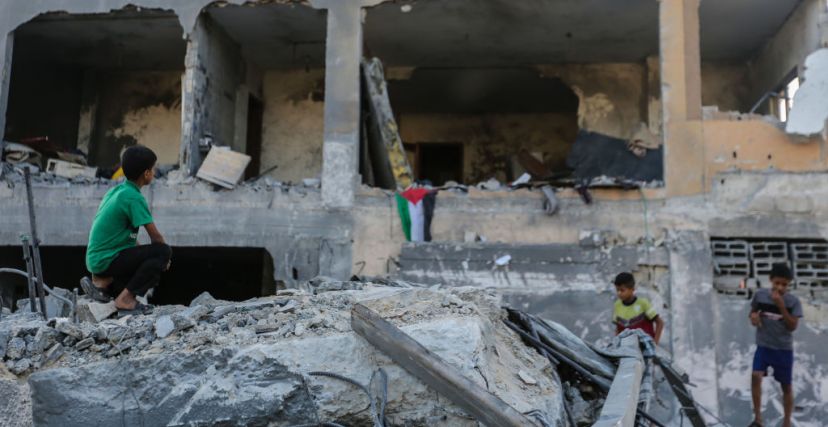 جانب من الدمار الذي خلّفته الغارات الإسرائيلية على قطاع غزة