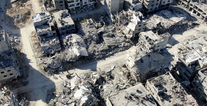 جانب من الدمار الذي خلّفه القصف الإسرائيلي على بيت لاهيا شمال قطاع غزة