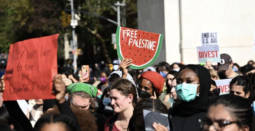 مظاهرة تضامنية مع غزة في نيويورك