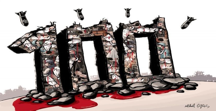 كاريكاتير لـ ميكائيل سيفتشي عن الـ 100 يوم الأولى من الحرب/ تركيا