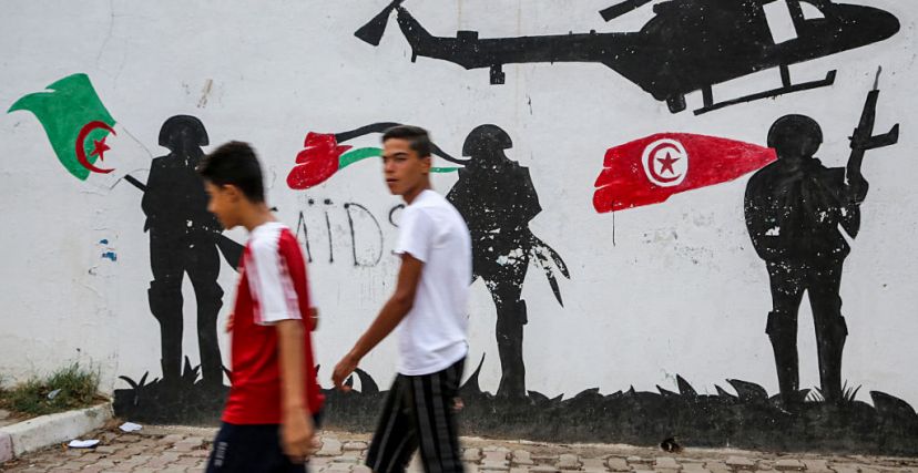 غرافيتي في ولاية سيدي بوزيد وسط تونس