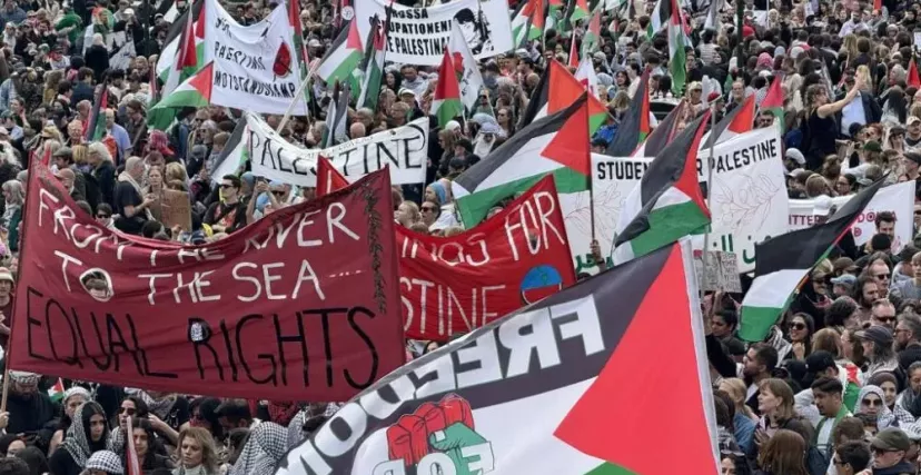 شهدت مدينة مالمو مظاهرات ضد مشاركة المتسابقة الإسرائيلية (Getty)