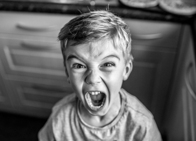 angry kid portrait 