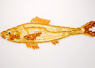 fish shape made by fish oil pills 
