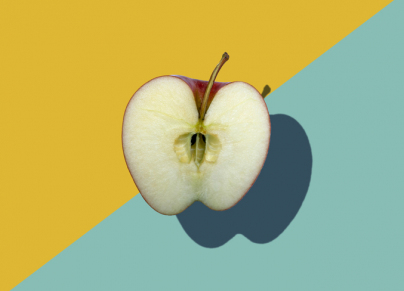 A cut apple 