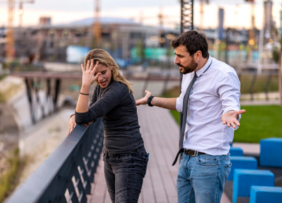 Young Couple with Communication Problems is Arguing Outdoors