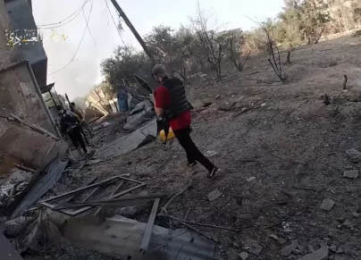مقاتلي القسام في أحد محاور القتال