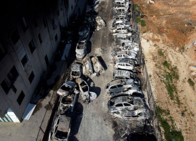 إحراق مركبات الفلسطينيين في حوارة