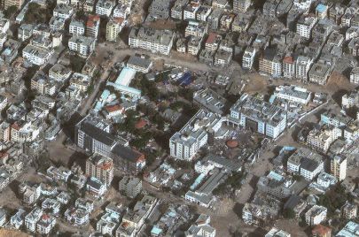  صور من ميكسار تكنولوجييز للأقمار الصناعية لمجمع الشفاء الطبي بمدينة غزة (GETTY)